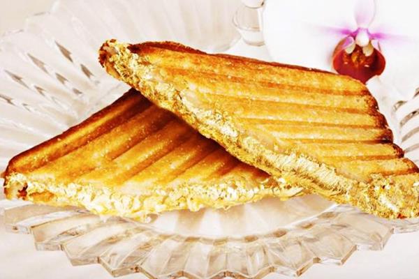 世界上最贵的三明治，镶有金箔售价214美元