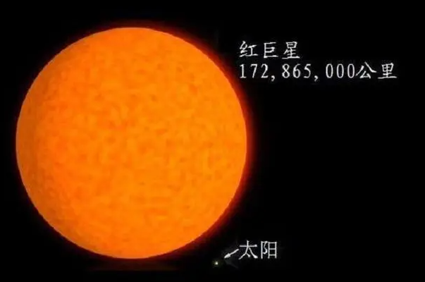 红巨星比太阳大多少倍：大10到500倍(红巨星大小不定)