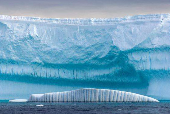 北极的的冰川只有南极的十分之一