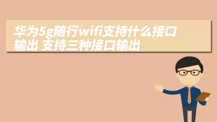 华为5g随行wifi支持什么接口输出 支持三种接口输出 综合百科 第1张