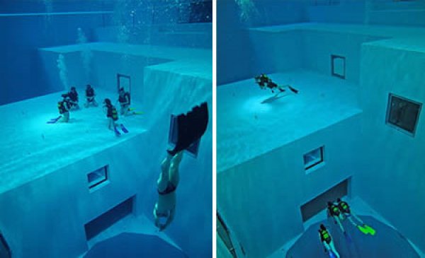 世界上最深的游泳池，深度可达40米