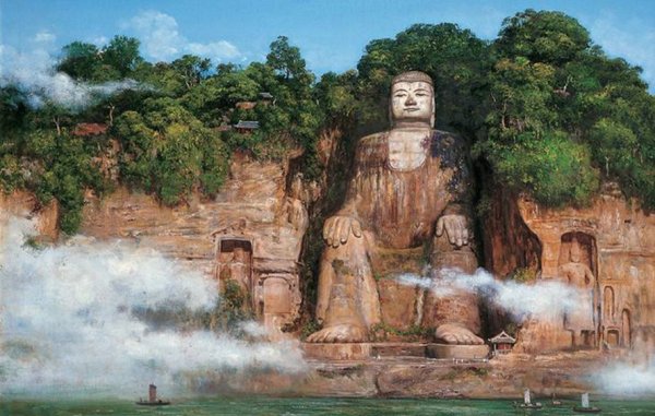 世界最大石刻弥勒佛坐像，乐山大佛高71米